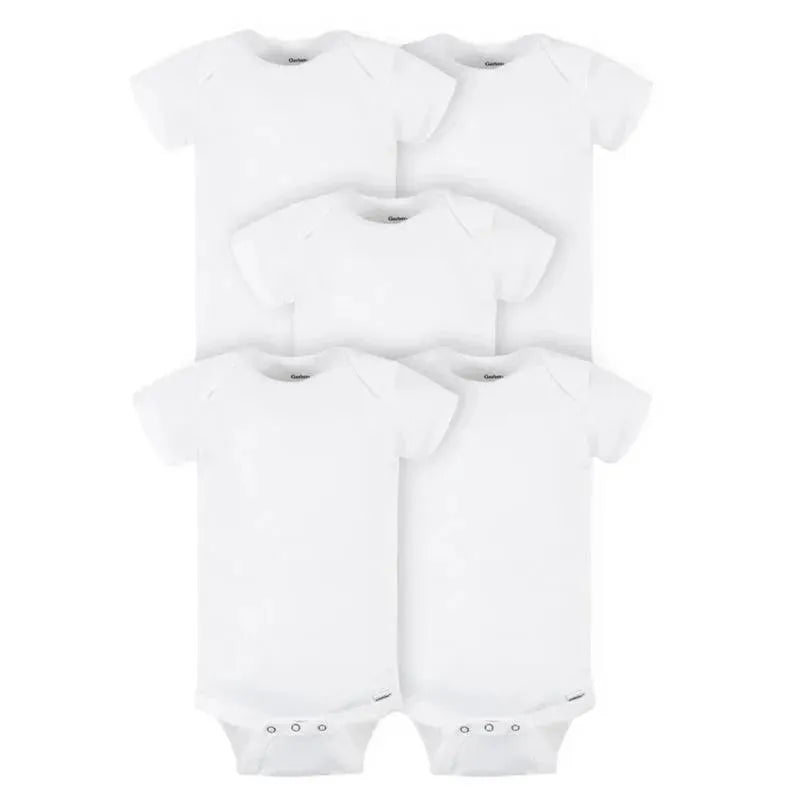 Gerber - ONESIES Brand Short Sleeve Bodysuits, 5 Pack Image 1