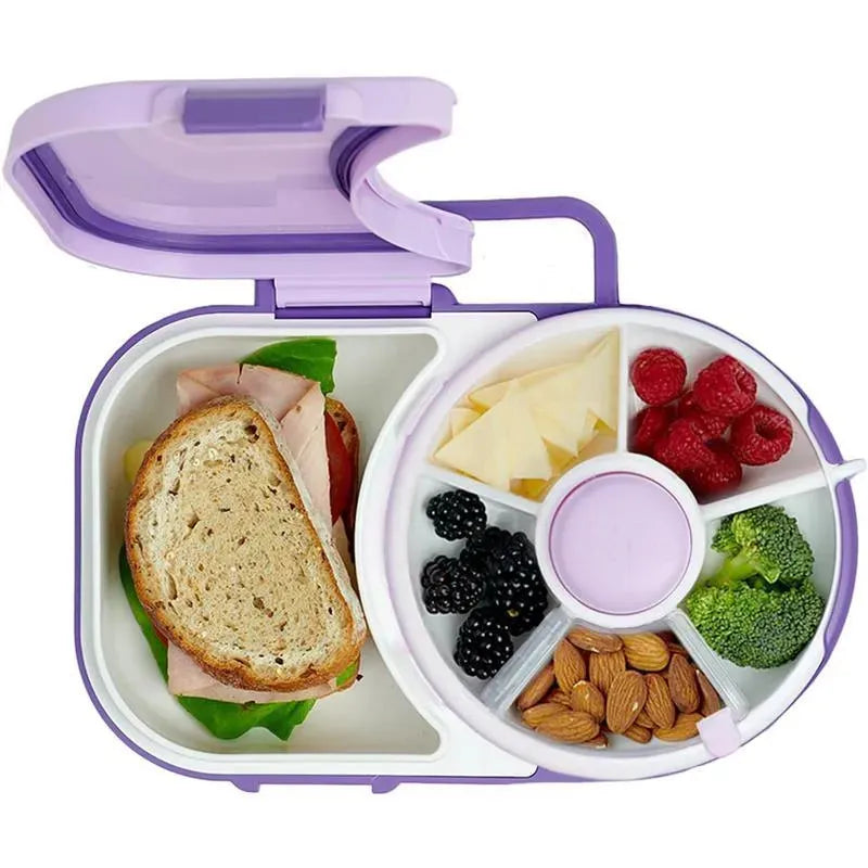 GoBe - Kids Lunchbox with Detachable Snack Spinner, Purple Image 1