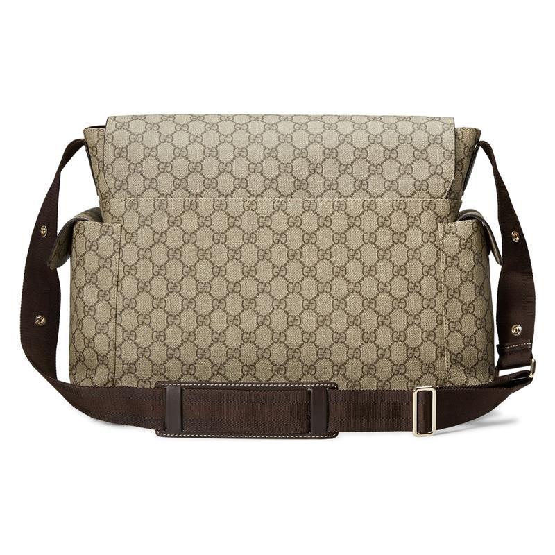 Gucci Gg Supreme Changing Bag & Mat In Beige