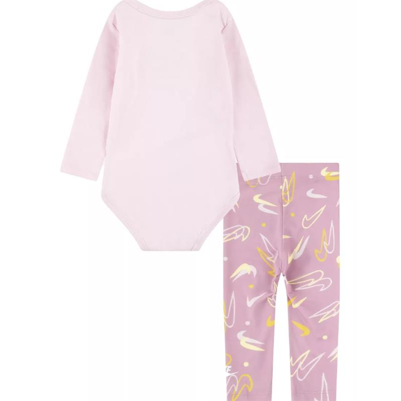 Haddad - Nike Baby Girl Bodysuit & Legging Set, Light Pink Image 2