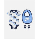 Haddad - Nike Bodysuit Bib Booties 3 Pc Hosiery Little Kids, White/Blue  Image 1