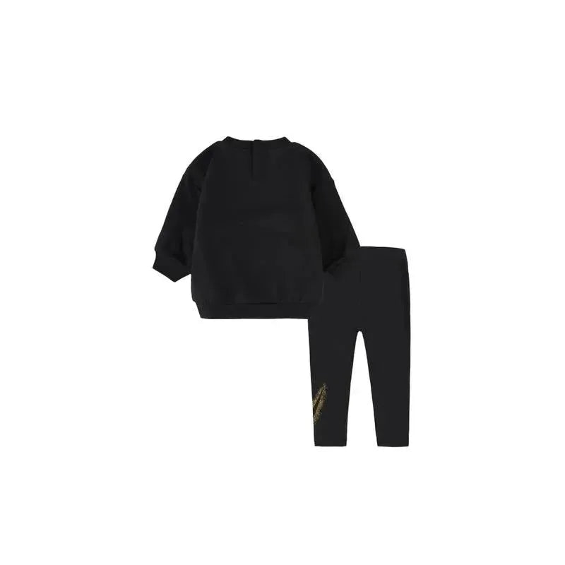 Haddad - Nike Fleece Crew & Legging Set, Black  Image 2