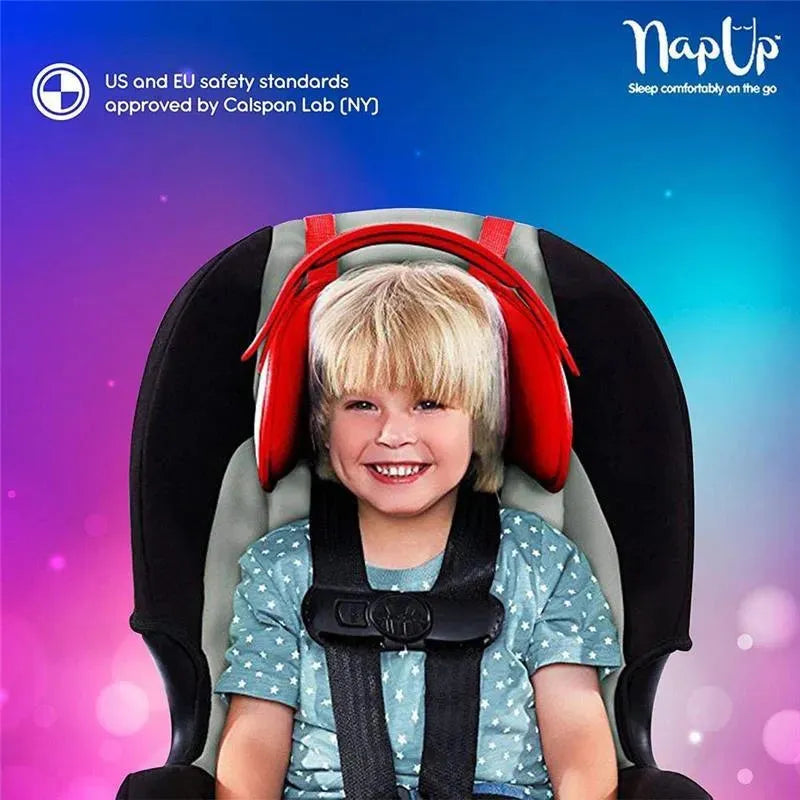 Headovations (Nap Up) - Child Head Support for Car Seats, Red Image 2