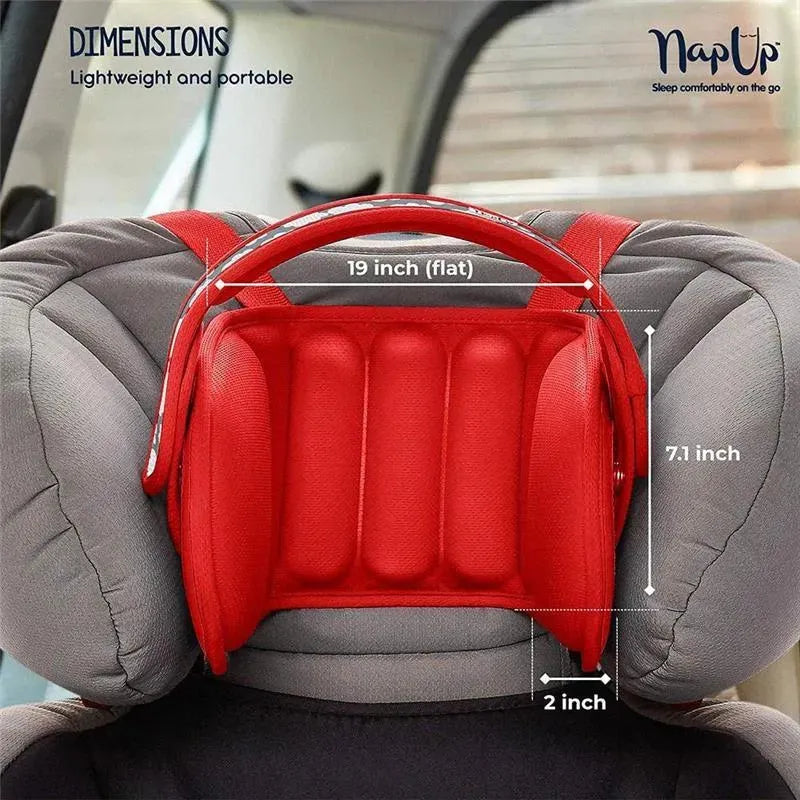 Headovations (Nap Up) - Child Head Support for Car Seats, Red Image 8