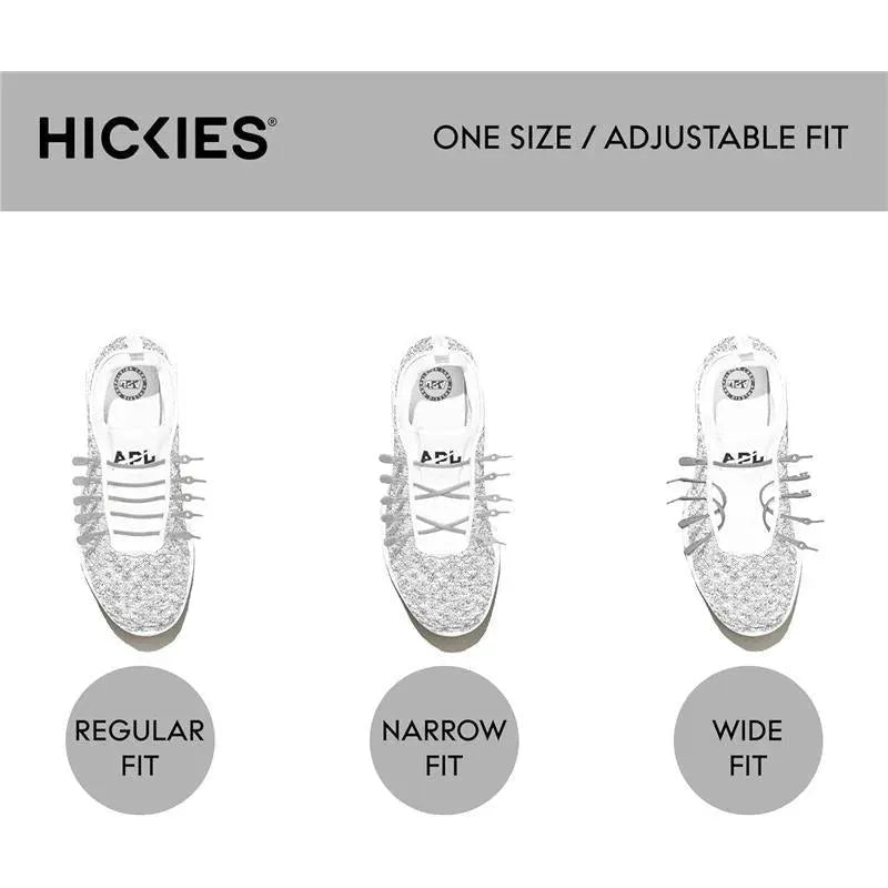 Hickies - No Tie Shoelaces For Adults Premium, Unisex, One Size fit All, Grey Straps Image 6