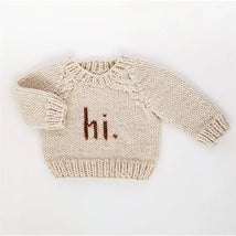 Huggalugs - Hi. Pecan Crew Neck Sweater Baby & Toddler Image 2