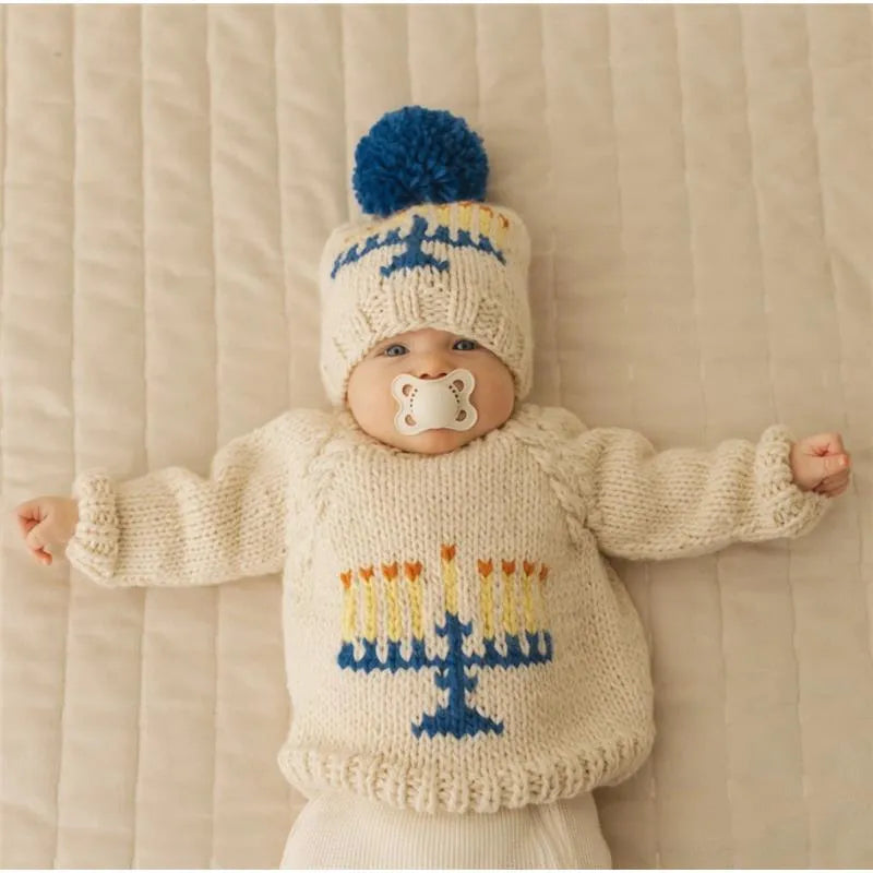 Huggalugs - Menorah Beanie Hat For Baby & Kids  Image 2