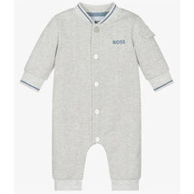 Hugo Boss Baby - Boys Grey Cotton Romper Image 1