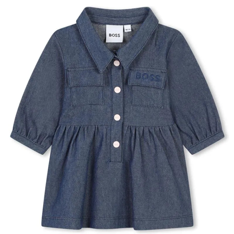 Hugo Boss Baby - Chambray Denim Long Sleeve Dress Denim Image 1