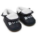 Hugo Boss Baby - Faux Sherling Leather Slippers, Navy Image 1