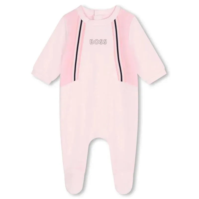 Hugo Boss Baby - Girl Long Sleeve Footie, Pink Image 1