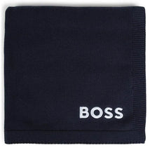 Hugo Boss Baby - Knit Blanket, Navy Image 1