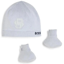 Hugo Boss Baby - Knit Hat & Booties Set, Light Blue Image 1