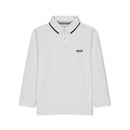 Hugo Boss Baby - Long Sleeve Pique Polo, White Image 1