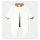 Hugo Boss Baby - Polo Footie, White/Beige Image 1