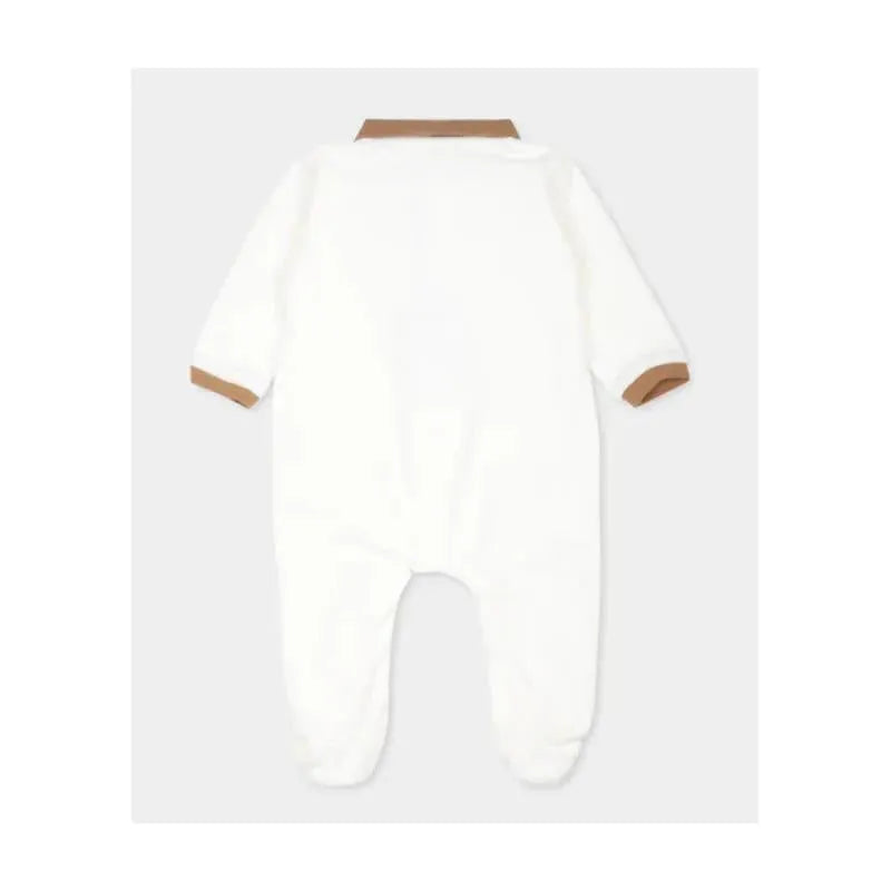 Hugo Boss Baby - Polo Footie, White/Beige Image 2