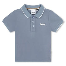 Hugo Boss Baby - Short Sleeve Pique Polo, Blue Image 1