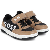 Hugo Boss Baby - Sneaker In Mix Material, Black/Beige Image 1