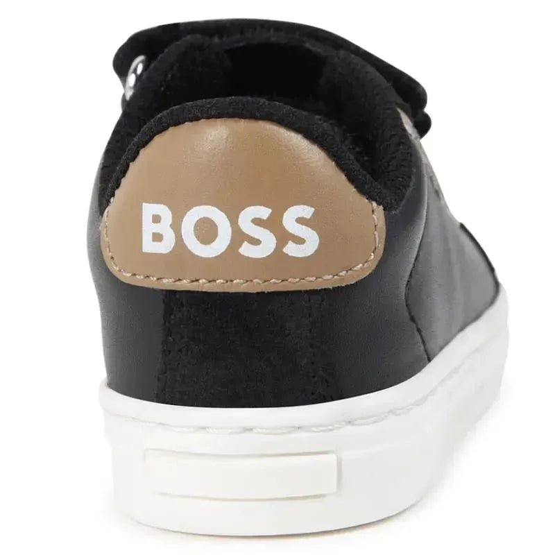 Hugo Boss Baby - Sneakers In Leather & Mesh, Black Image 3