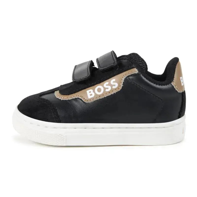 Hugo Boss Baby - Sneakers In Leather & Mesh, Black Image 4