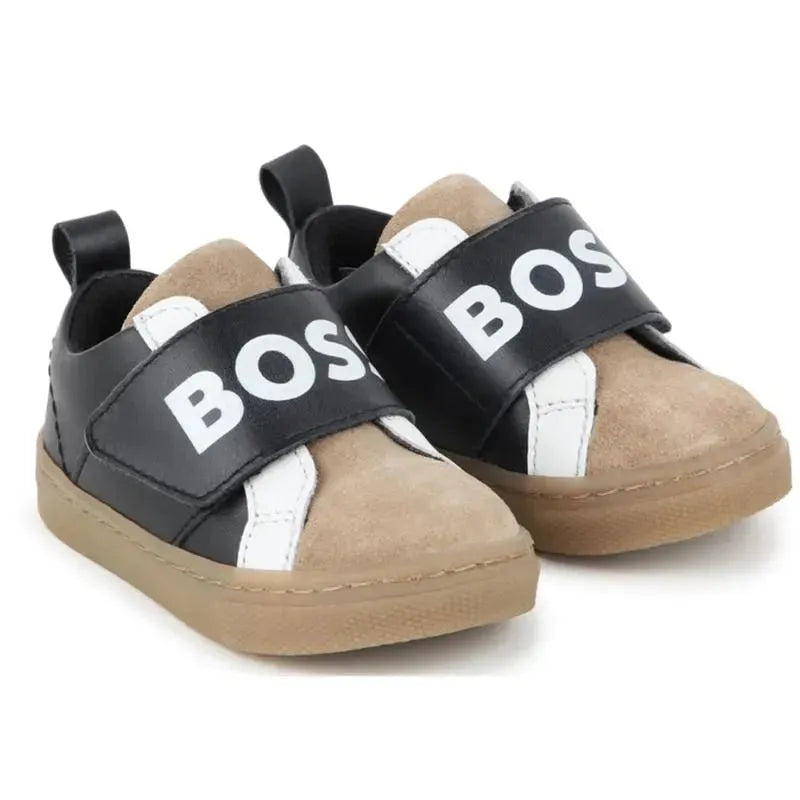 Hugo Boss Baby - Sneakers In Leather & Mesh, Black  Image 1