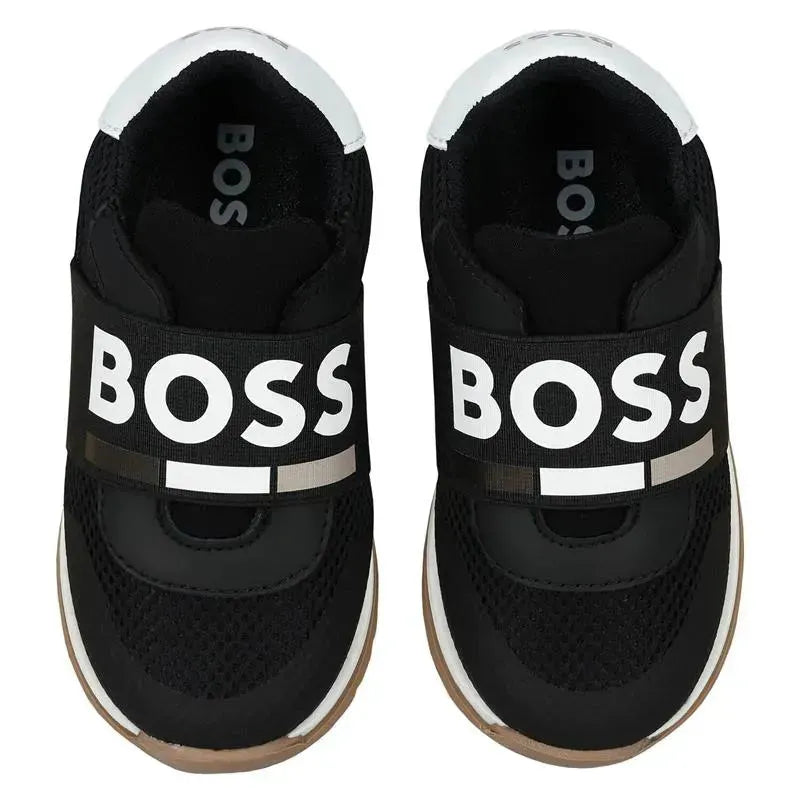 Hugo Boss Baby - Sneakers In Leather & Mesh Logo Elastic Image 2