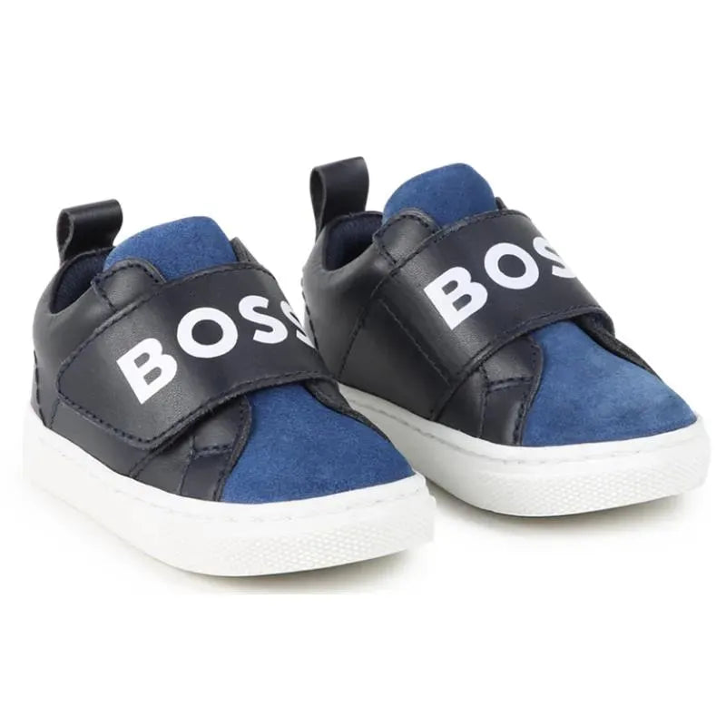 Hugo Boss Baby - Sneakers With Elastic Logo, Navy Image 1