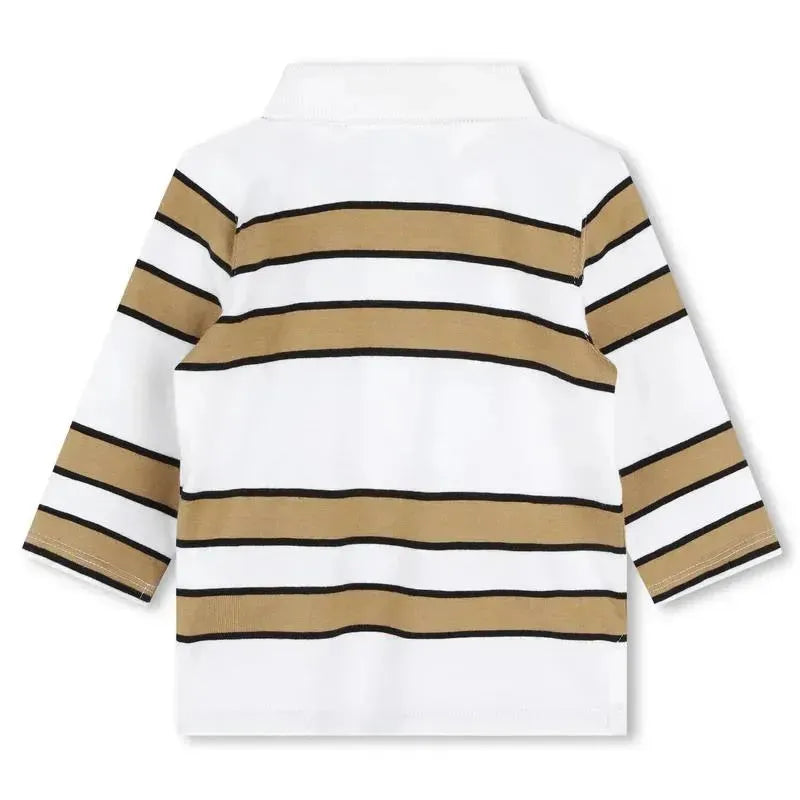 Hugo Boss Baby - Stripped Long Sleeve Polo, White Image 2