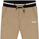 Hugo Boss Baby - Younger Boys Beige Logo Joggers Image 3