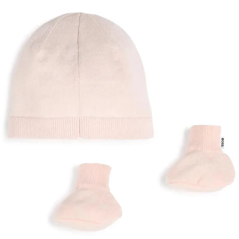 Hugo Boss Boss - Knit Hat & Booties Set, Pink Image 2