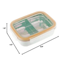 Innobaby - Keepin' Fresh Stainless Steel Divided Bento Snack Box, 11 oz, Orange Image 2