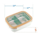 Innobaby - Keepin' Fresh Stainless Steel Divided Bento Snack Box, 11 oz, Orange Image 7