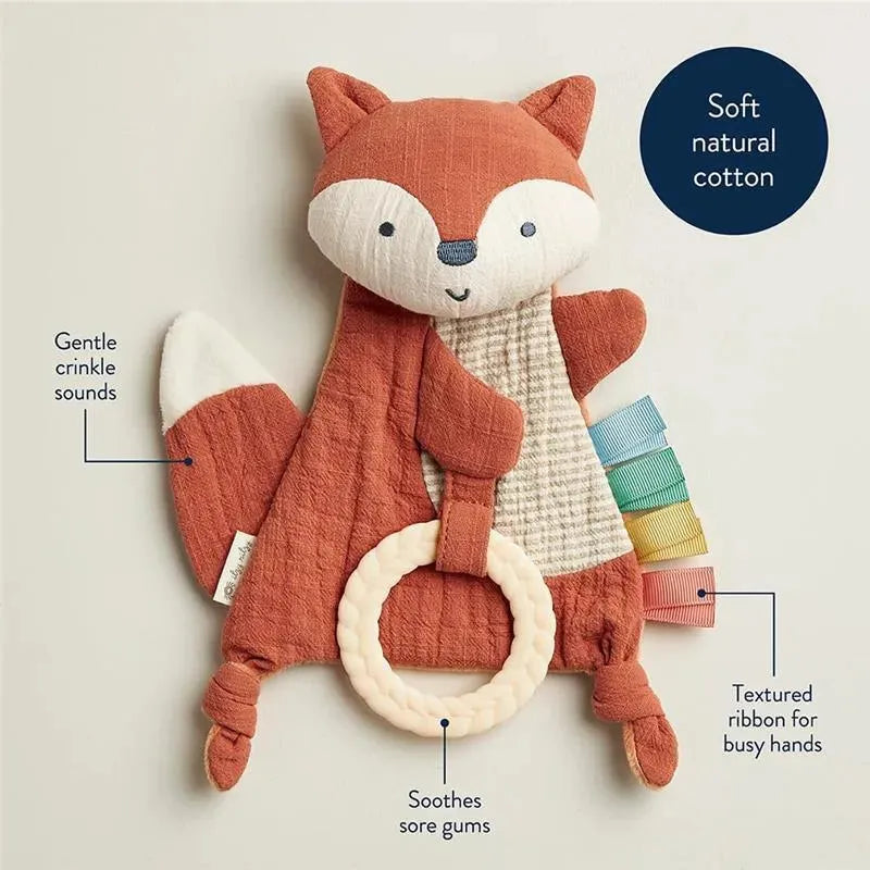 Itzy Ritzy - Bitzy Crinkle Sensory Toy Fox with Crinkle Sound for Babies & Toddlers Image 6