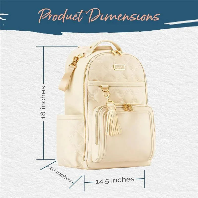 Itzy Ritzy - Diaper Bag Backpack, Large Capacity Boss Plus Baby Backpack Diaper Bag, Milk & Honey Image 9