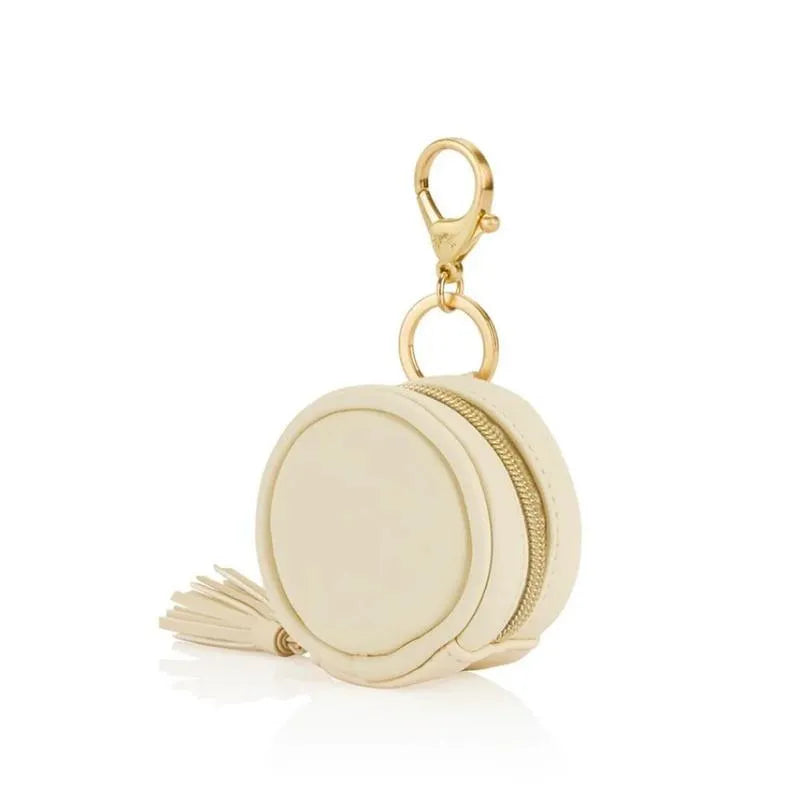 Itzy Ritzy - Diaper Bag Charm Pod Keychain, Milk & Honey Image 1