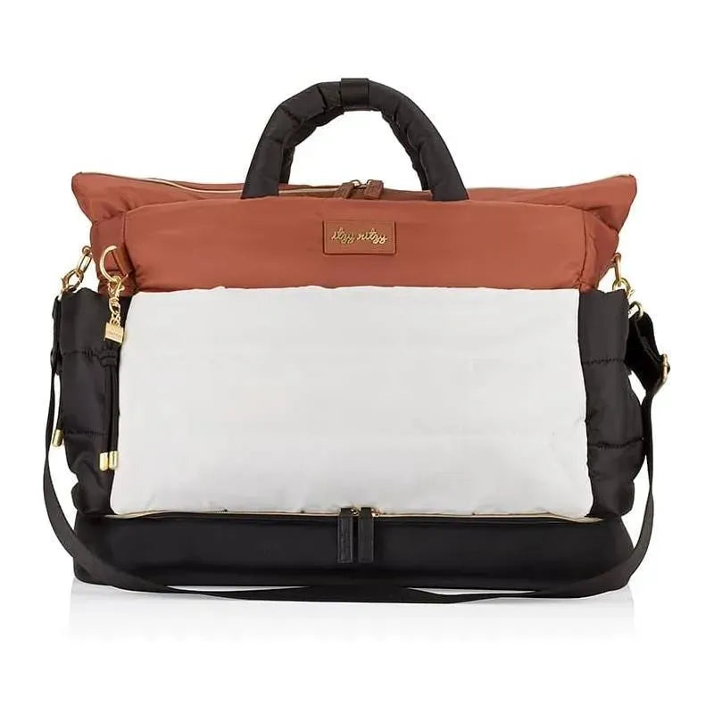 Itzy Ritzy - Dream Weekender Bag, Coffee & Cream Image 1