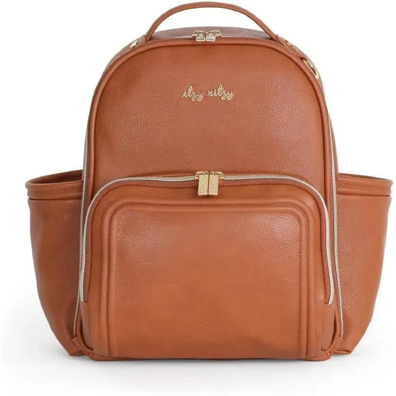 Itzy Ritzy - Mini Plus Diaper Bag, Cognac Image 1