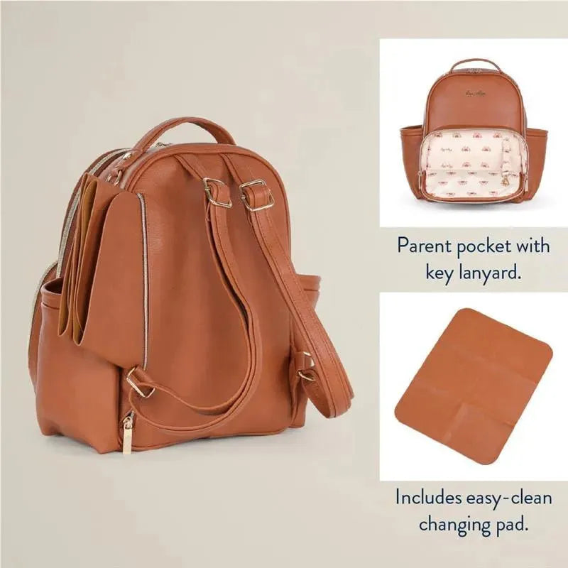 Itzy Ritzy - Mini Plus Diaper Bag, Cognac Image 7