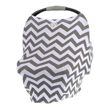 Itzy Ritzy Mom Boss Car Seat Multi-Use Cover - Grey Chevron Image 1