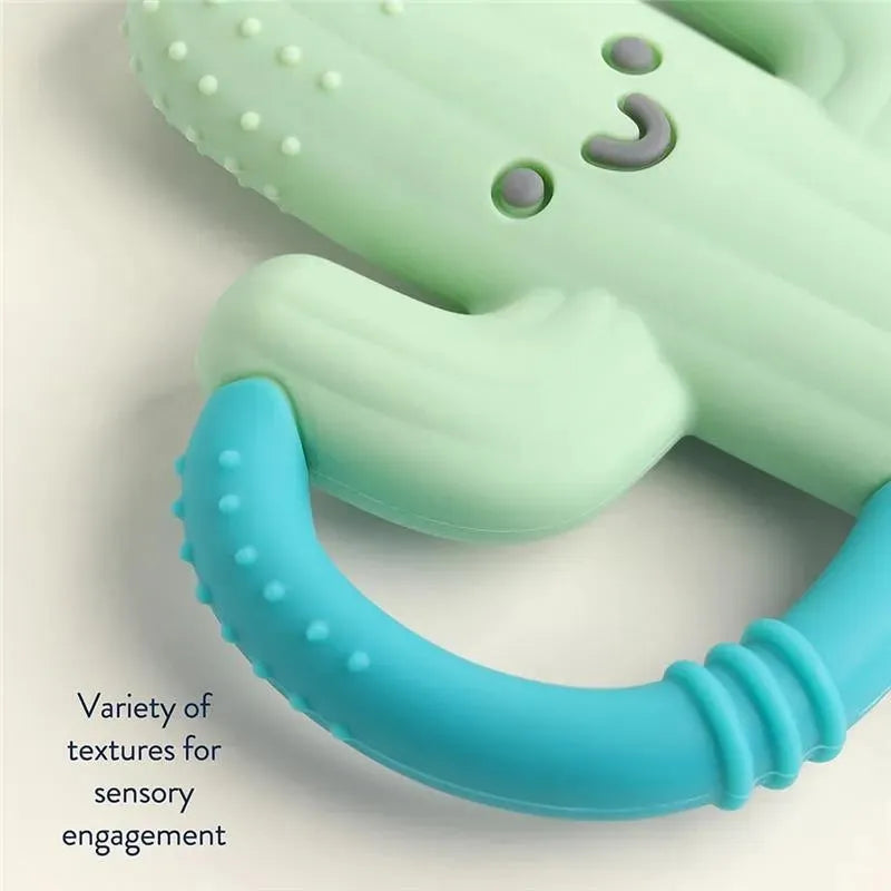 Itzy Ritzy - Silicone Teether with Easy-Grab Handles, Cactus Image 2