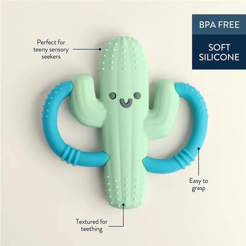 Itzy Ritzy - Silicone Teether with Easy-Grab Handles, Cactus Image 3