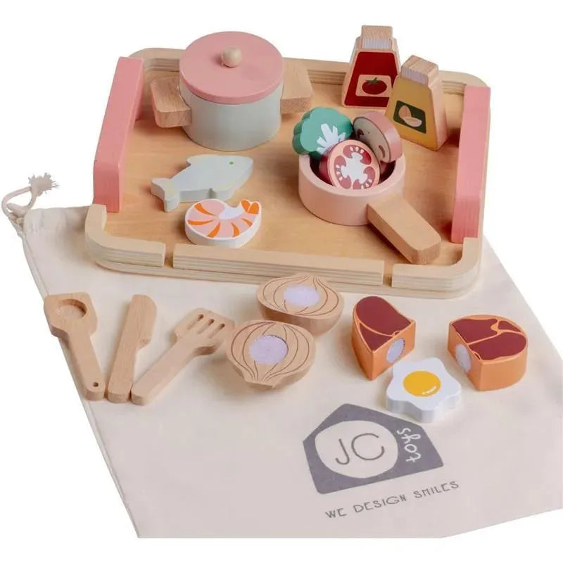 JC Toys - Real Wood 16 Piece Kitchen Chef Set, Parfait Collection, Ages 3+, Twiggly Toys  Image 5