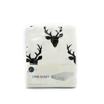 Jlika Crib Sheet - White Black Buck Image 1