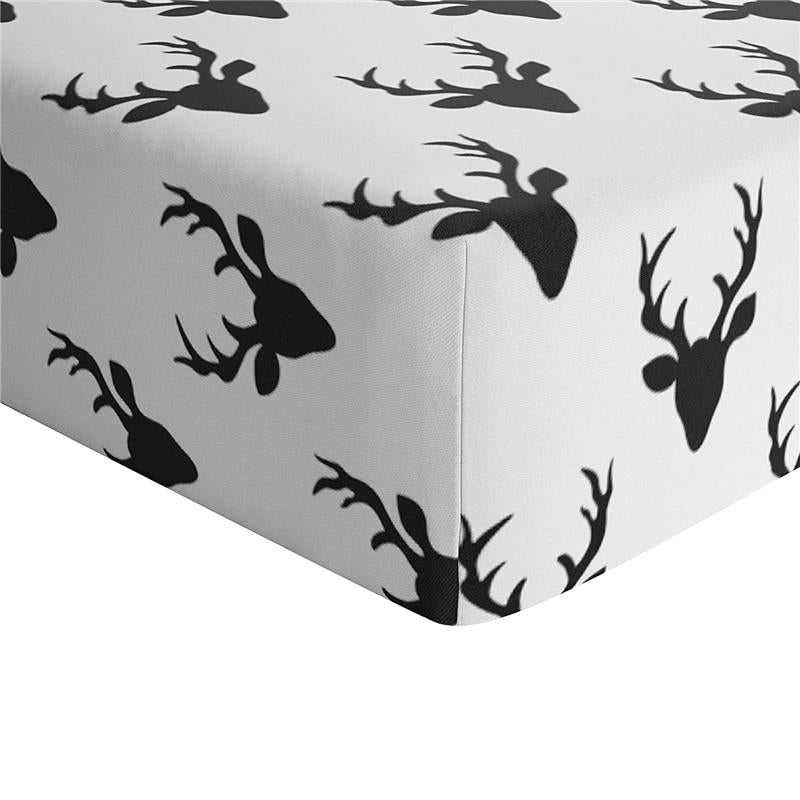 Jlika Crib Sheet - White Black Buck Image 7