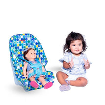 Joovy - Booster Seat & Functional Doll Car Seat, Fits Dolls 12” to 22”, Blue Image 1