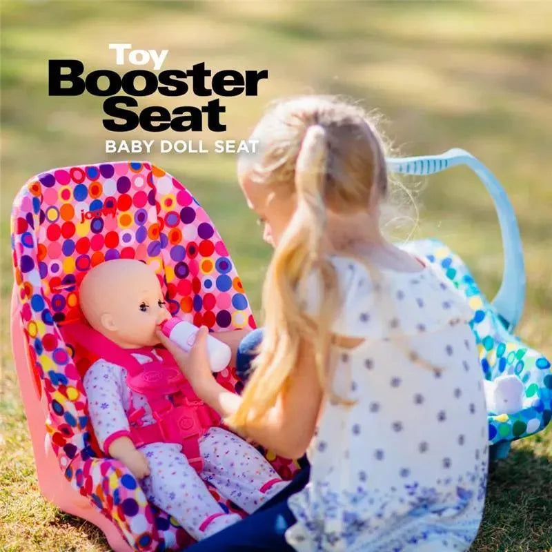 Joovy Booster Seat Functional Doll Car Seat Fits Dolls 12 to 22 Pink