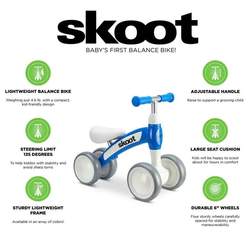 Joovy - Skoot Balance Bike for Children 10m and Up to 45lbs, Blueness Image 4