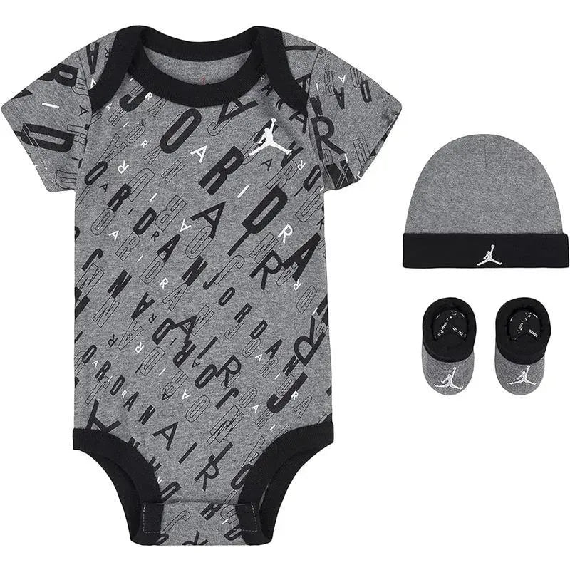 Jordan Baby - 3Pk Boy HBR All Over Print, Grey Image 1