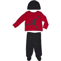 Jordan Baby - 3Pk Girls Long Sleeve Shirt, Footed Pants & Beanie Hat Image 1