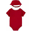 Jordan Baby Boys Bucket Hat and Bodysuit Gift Box Red, 2 Piece Set Image 3